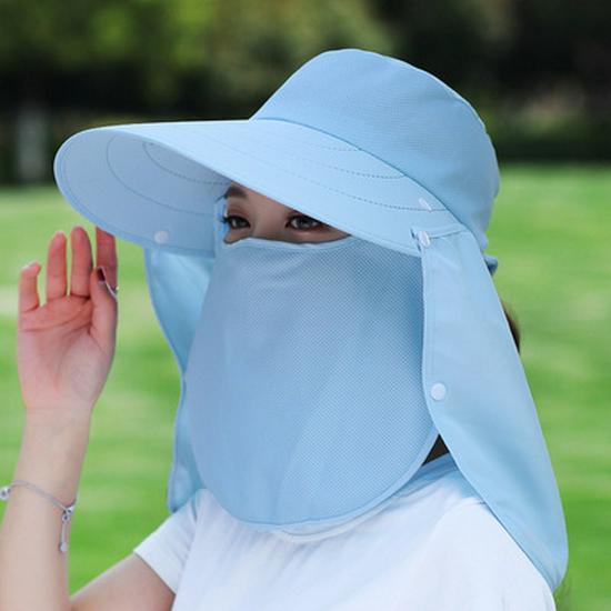 Women's Korean Style Summer Sun Hat with Large Brim, UV Protection, Detachable and Topless Design for Electric Biking or Outdoor Activities