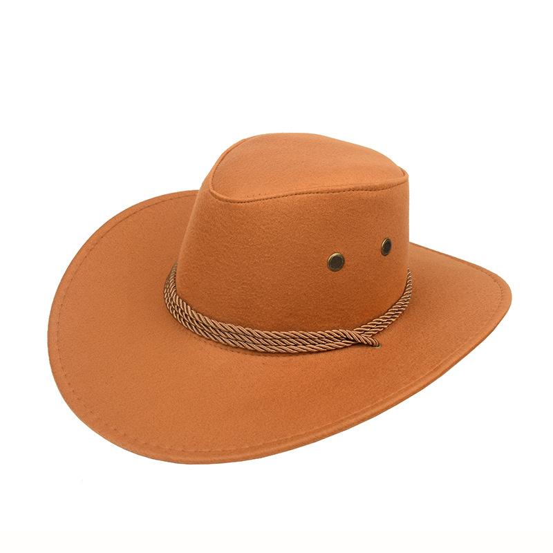 Western cowboy hat spring/summer outdoor sun hat men's riding hat wide brim camping travel beach hat