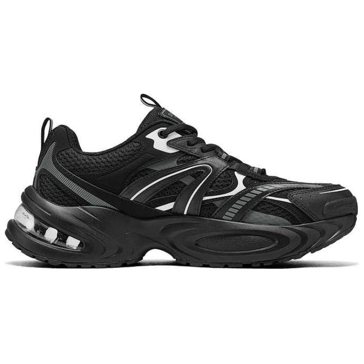 Skechers Uno Ryze Moon Shoes Seconda Generazione Ammortizzazione ad Aria Scarpe Panda Moda Comode Resistenti all'Usura Aumento Altezza Basse Scarpe da Papà 183199-BBK