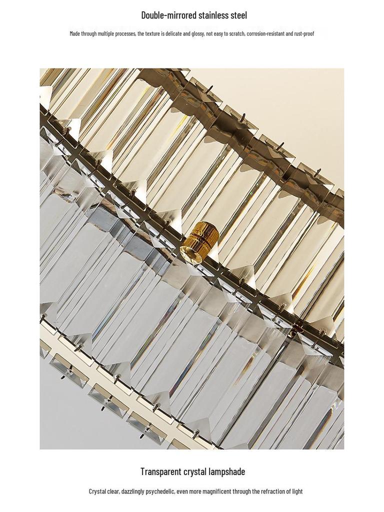 Modern Italian LED Crystal Ceiling Light for Bedroom and Dining Room