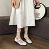 Fashion Fashion Women Pumps Shoes New Spring and Autumn Square Head Shallow Mouth Mary Janes Shoe Solid Chunky Middle Heel Single Shoes