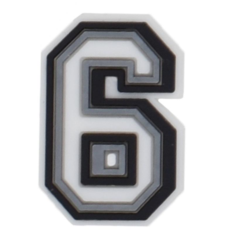 Black & White Letter Series PVC Clog Shoe Charms - Soft Rubber Shoe Flowers & Accessories