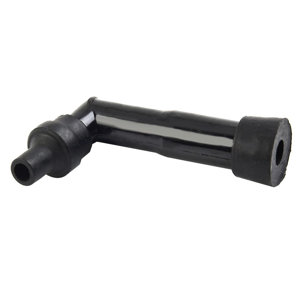 10-12mm Motorcycle Spark-Plug Cap / Resistor Cover Black 102º #XD05F-R Fittings