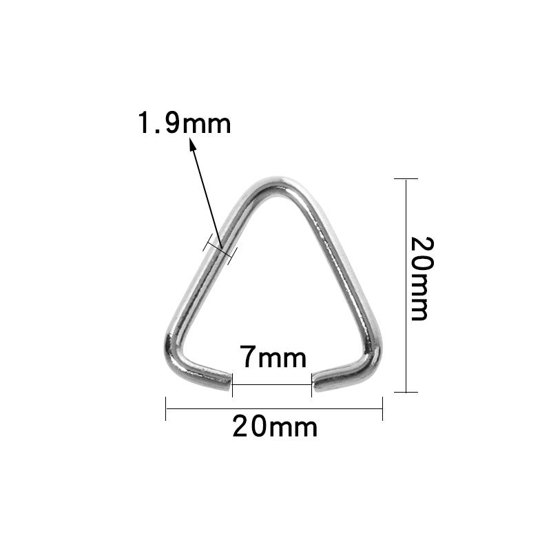 50-200pcs Triangle Clasps Buckle Metal Open Jump Rings Loops Split Rings Connectors For DIY Jewelry Making Accessories Wholesale
