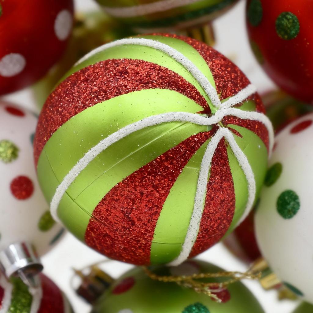 Christmas Tree Decorations 12 Pieces Hangable Decor 2.36 Inch Ball For Holiday For Indoor Outdoor Bedroom Window Store Home