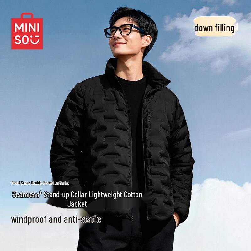 

MINISO Men s Winter Padded Stand-Collar Jacket L