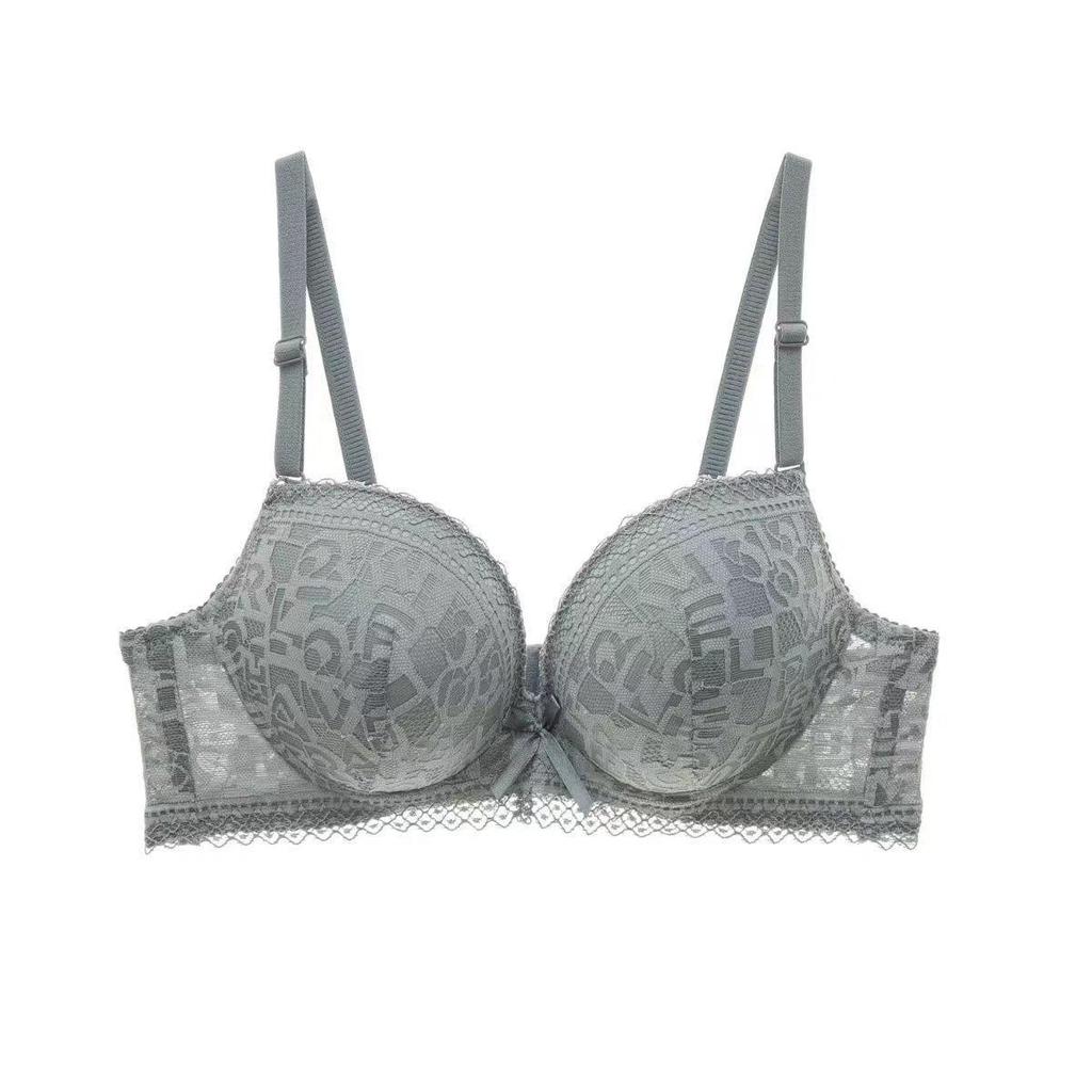French Lace Push-Up Bra - Wireless, Sexy, Side Support, Anti-Spillage