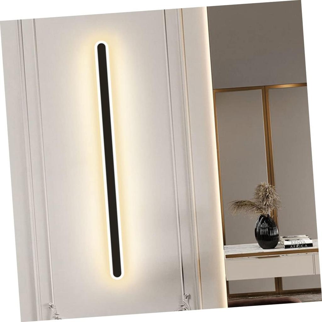 Gadpiparty Long Bedside Wall Light Indoor Wall Lamp Simple Style Led 40cm Length Black Frame Warm Light Great for Room