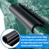 24 Peças Clipes para Cobertura de Piscina Tamanho Moderado Ampla Aplicação Versátil À Prova de Vento Acabamento Liso Proteger Deck de Piscina Clipes de Inverno para Cobertura de Piscina em ABS para