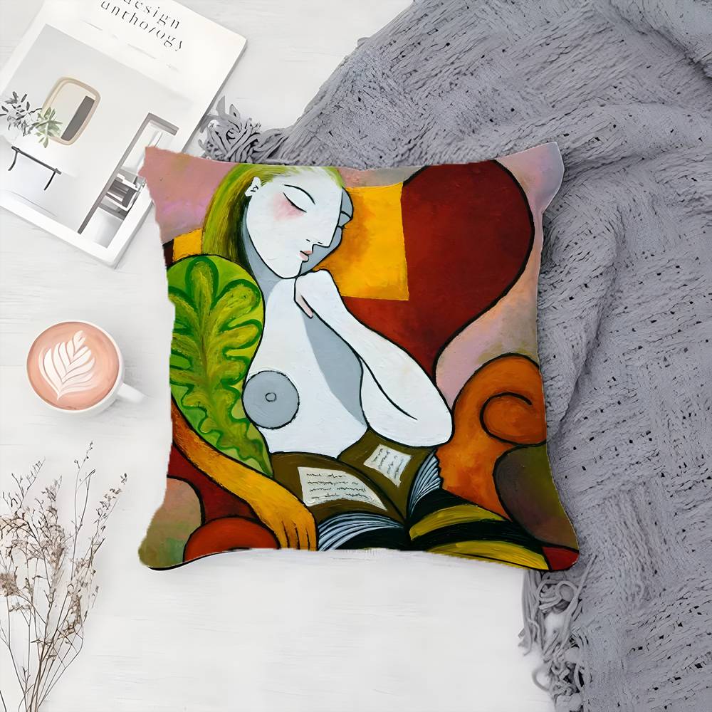 

Legend Art Artist P-Pablo Picasso-MT Pillow Case Printing Pillowcase Living Room Sofa Cushion Cover Bedroom Room Decor 12x12Inch
