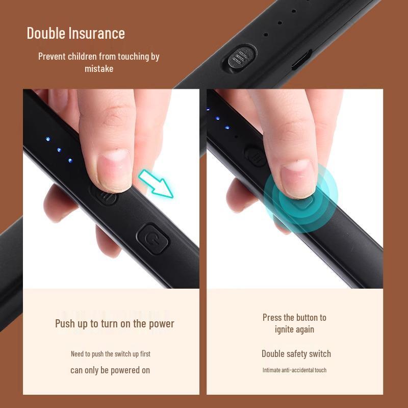 Rechargeable Long-Handle Aroma Pulse Electronic Gas Stove Lighter