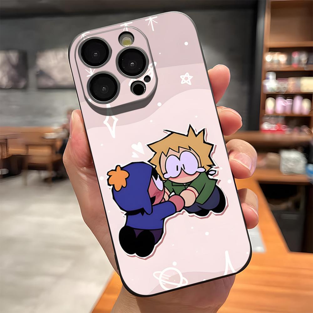 

South Park Cute Cartoon Phone Case For IPhone 17 Pro Max 15 Pro 16 14 Plus 12 13 Mini 11 Pro Shockproof Soft Cover iPhone13