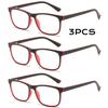 3PCS Reading Glasses for Men Women Sports Anti-blue Light Reading Eyewear Black Red Presbyopia Eyeglasses +100 To+400 Glasses