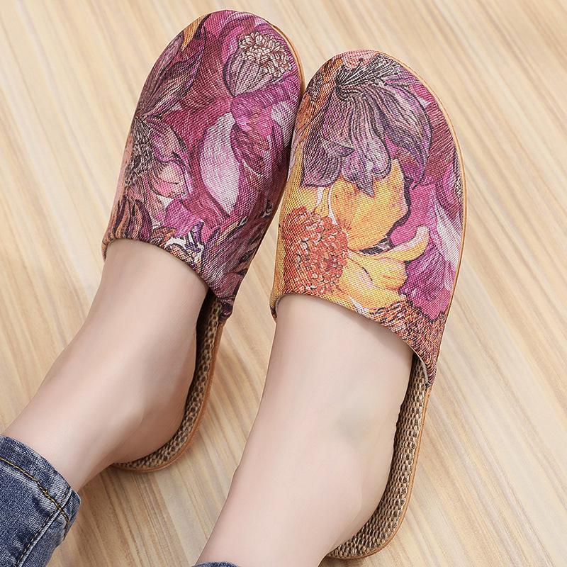 Four Seasons Fashionable Non-slip Linen Slippers - Cute, Stylish, Breathable, Thick Sole for Couples