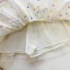 Summer Girls Polka Dot Peter Pan Collar Vest And Ruffle Skirt Casual Two Piece Set