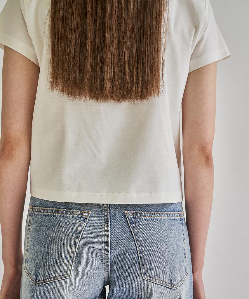 Kkeulle Basic Cotton T-Shirt_Ivory