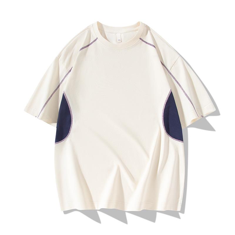 Sommer Minimalistischer Paar-Stil Kurzarm-T-Shirt Einfarbig Vielseitiges Sport-T-Shirt