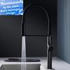 High End Black Brass Kitchen Faucet Magnetic Suction Design 2 Function Single Handle Cold and Hot Dual Control Sink Faucet