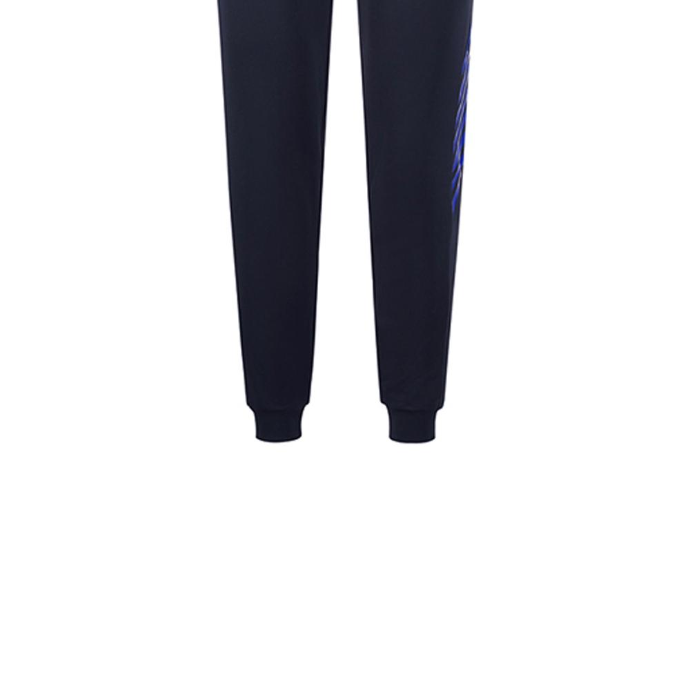 Emporio Armani EA7 FW22 Letter Print Elastic Waist Cuffed Casual Pants Men Bottoms Navy-Blue 6LPP55-PJ16Z-1578