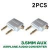 1-10 PEZZI Adattatore Audio per Aereo Spina AUX da 3,5 mm Convertitore Audio per Cuffie Auricolari da Aereo Per Cuffie da Viaggio Aereo Vendita all'Ingrosso