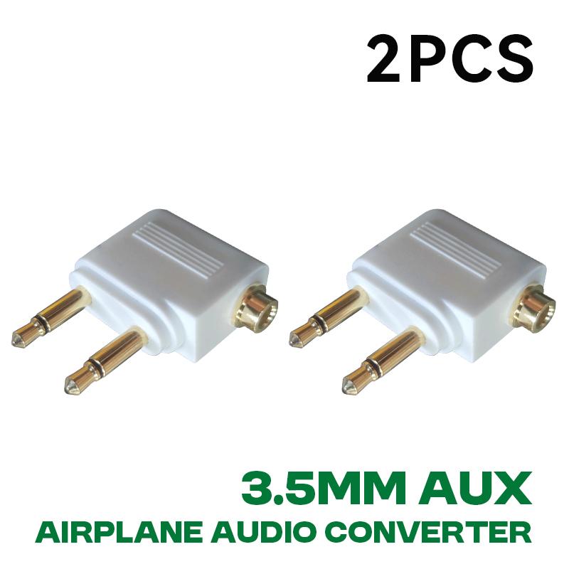 1-10 PEZZI Adattatore Audio per Aereo Spina AUX da 3,5 mm Convertitore Audio per Cuffie Auricolari da Aereo Per Cuffie da Viaggio Aereo Vendita all'Ingrosso