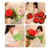 Soft Simulation Plush Rose Romantic Rose Bouquet Doll Funny Red Rose Bouquet  Valentine's Day Gift