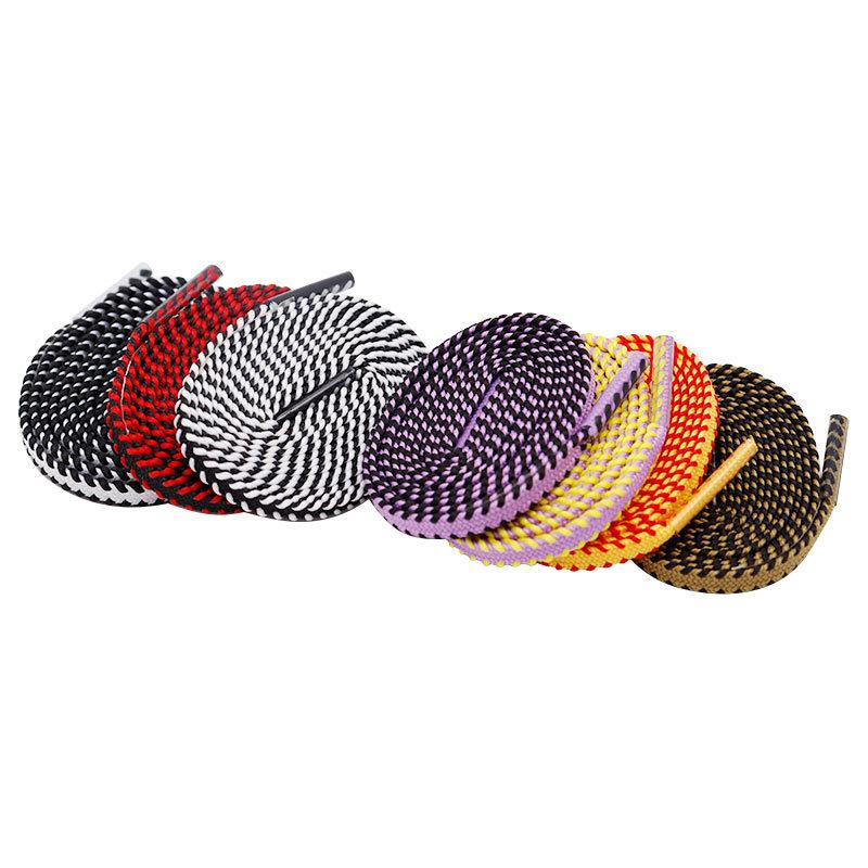 1Pair Double Color Flat Shoelaces 6mm Wide Sneakers Casual Shoe Laces Tennis Rope Shoelace Shoes Accessories 100/120/140/160CM