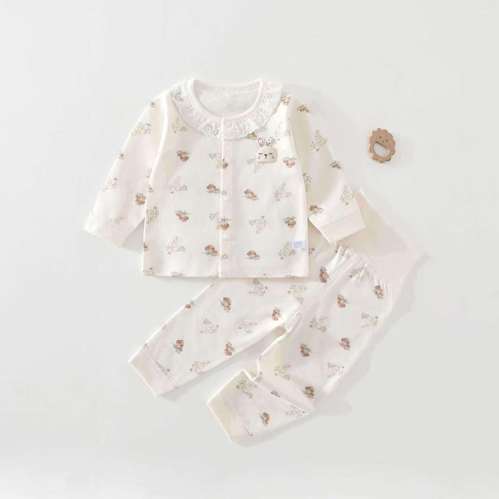 High-Waisted Baby Cotton Underwear Set - Spring & Autumn
