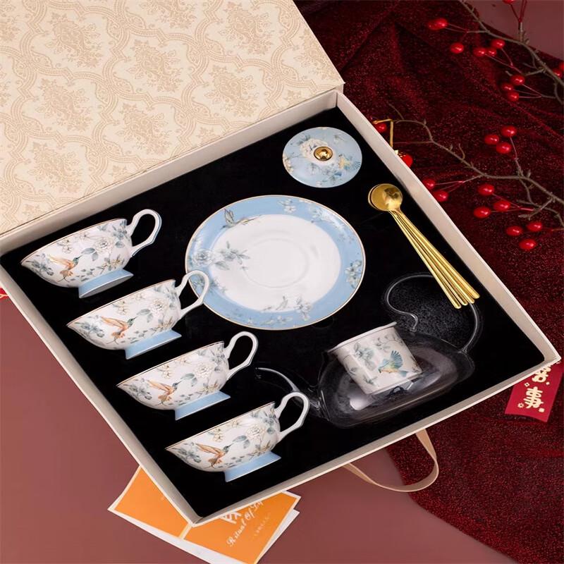 Peach Garden Ceramic Coffee & Tea Cup Set