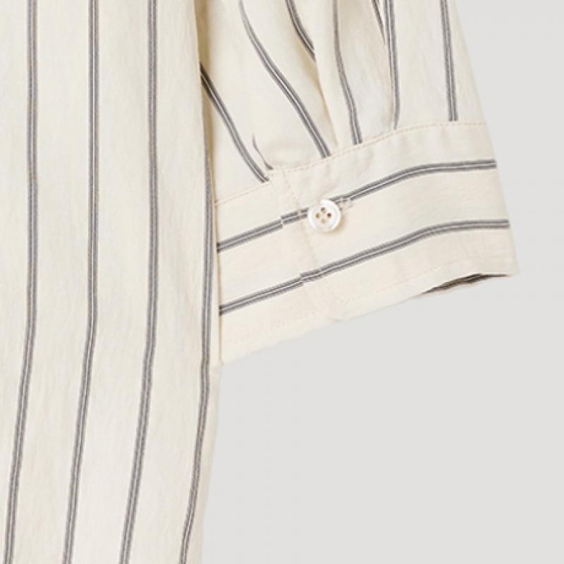 [She S miSS] Open Collar Striped Shirt SwwStp22120 Lb