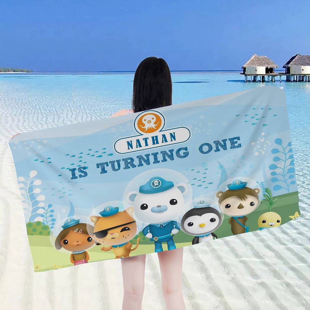 The O-Octonauts Cartoon Bath Towel Microfiber Soft Water Absorbing Breathable For Girl Kids Decorative Cartoon Beach Towel