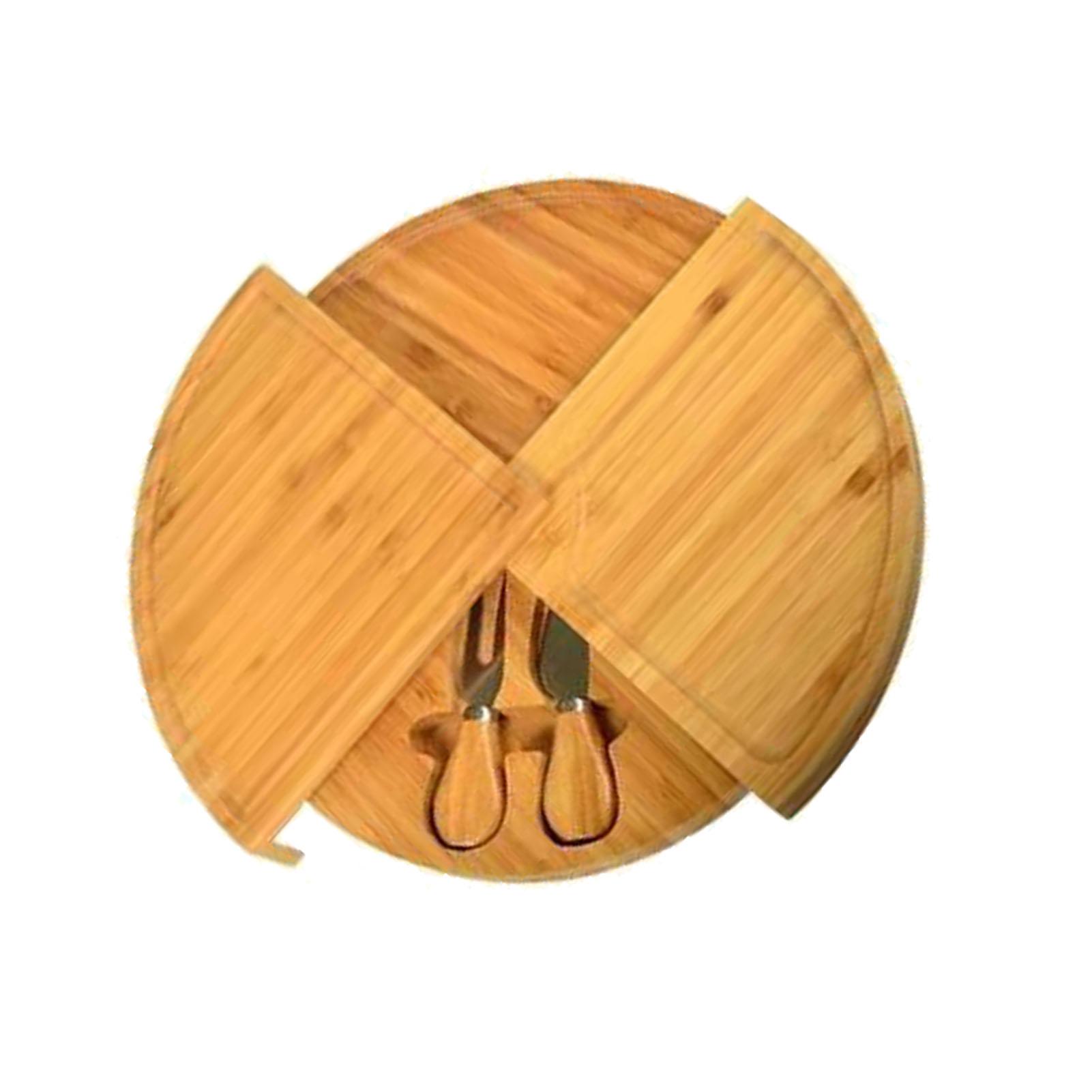 

Бамбуковая доска для сыра с 2 ножами, потайное отделение, поднос для подачи хлеба, фруктов, закусок