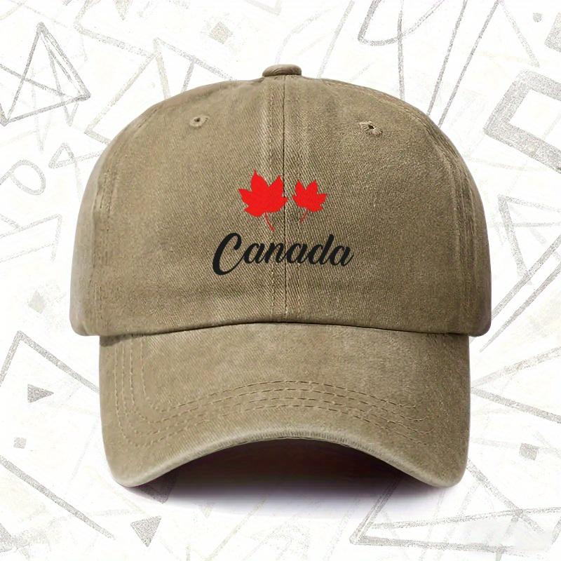 Pc Canada Vintage Washed Hat Mens and Womens Solid Baseball Cap Suitable for All Seasons Ideal Gift for Weddings Parti