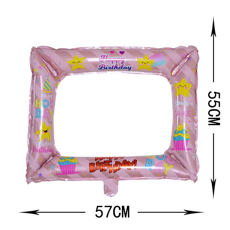 Trendy Kids' Photo Frame & Party Props Set: Birthday Decor, Picnic Hat & Glasses