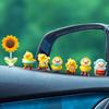 1 Set Cartoon Hars Kleine Gele Eend Model Auto Middenconsole Decor Schattige Auto Versieringen Auto Interieur Dashboard Accessoires