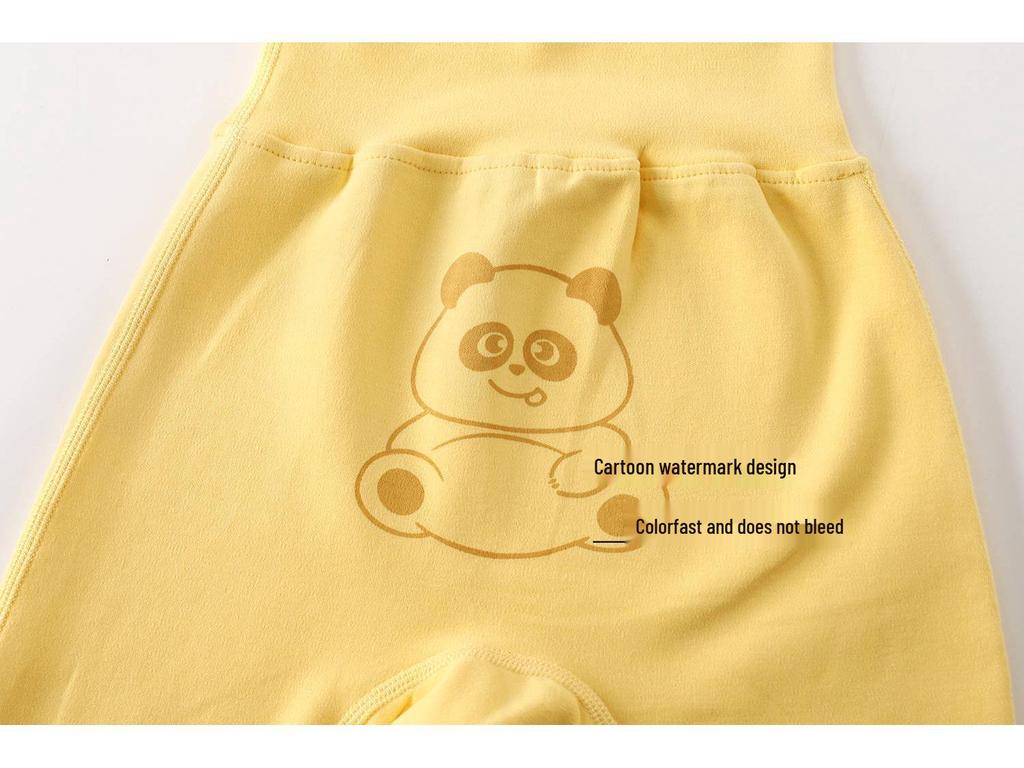 Unisex High Waist Baby Pants with Diaper Cover and Belly Protection for Spring, Autumn, and Winter