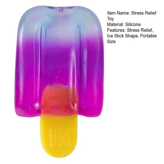 Ice Stick Squeeze Toy Stress Relief Simulation Ice Cream Sensory Toy Hand Exercise Decompression Relaxation Tool Summer