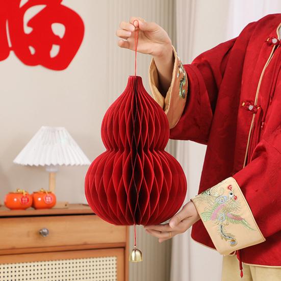 Christmas Tree Hanging Ornament Set Easy Assembly Festive Hanging Decor 3D Honeycomb Paper Decoration