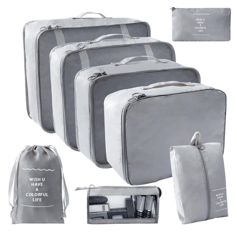 Large Capacity Foldable Travel Storage Bag Set - 7 Pieces