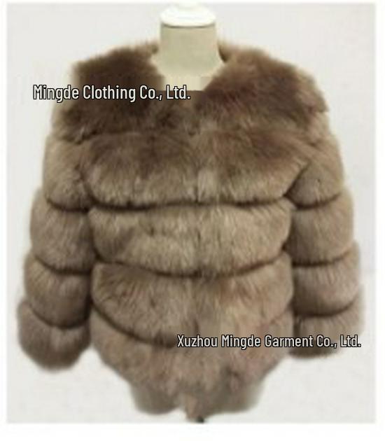 Women's Autumn/Winter Patchwork Faux Fox Fur Coat