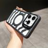 Luxury Carbon Fiber Pattern Heat Dissipation Phone Case for iPhone 16 15 14 13 12 Pro Max Camera Hidden Bracket Shockproof Cover