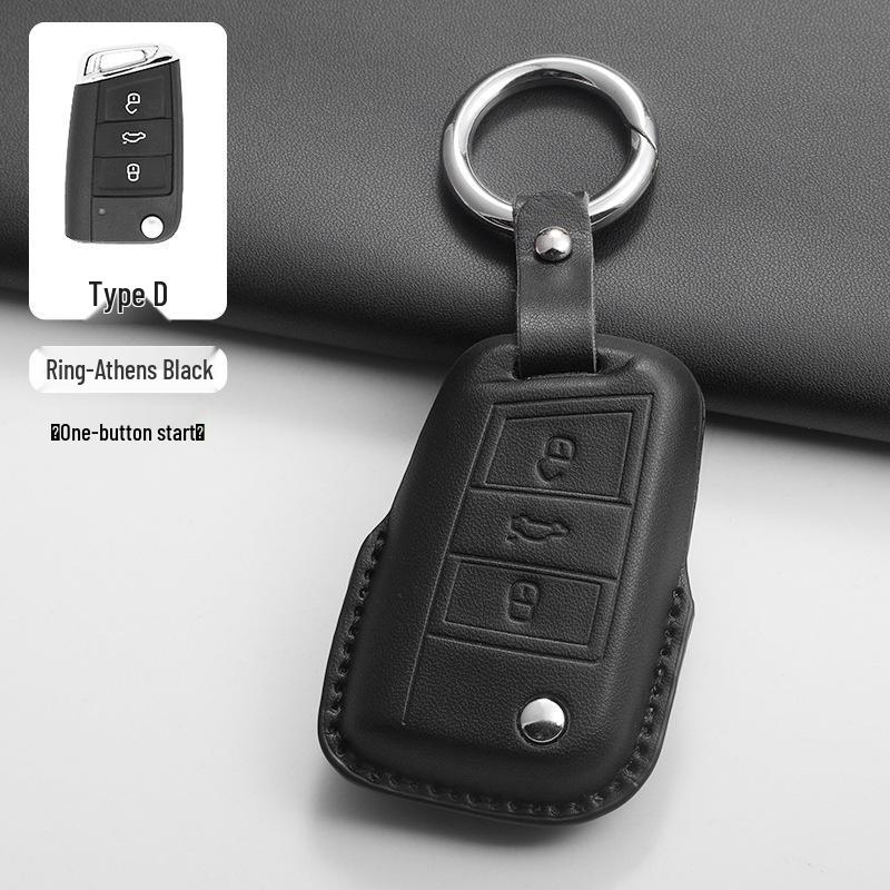 Volkswagen Key Case for Sagitar, Bora, Magotan, Golf, T-Roc, Tiguan, Passat, Lavida – Men's Black.