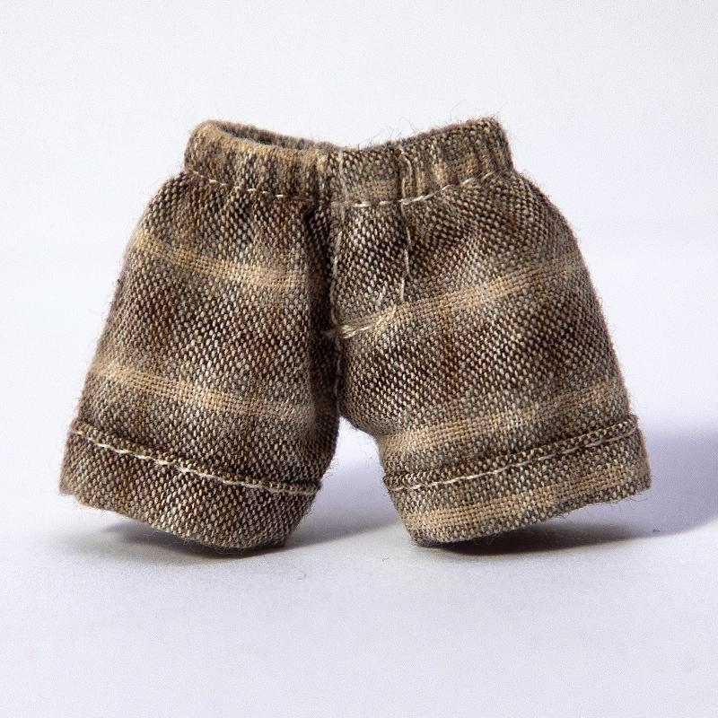 

Handmade Ob11 Doll Pants Clothes Doll Grid Pattern Jeans Shorts Doll Accessories For Penny, Molly, Obitsu11,Gsc 1/12 Bjd Dolls Only Clothes