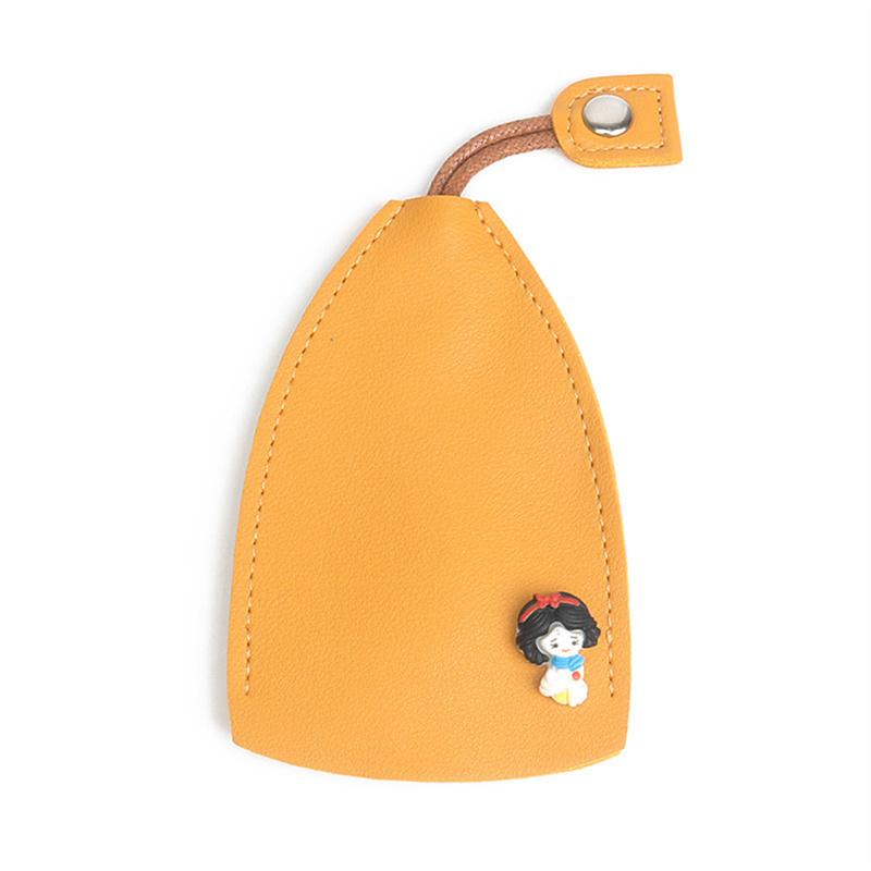 Cute Pu Leather Car Key Case Pull-Out Car Keychain Bag Large-Capacity Personalized Keychain for Women Car Key Cover