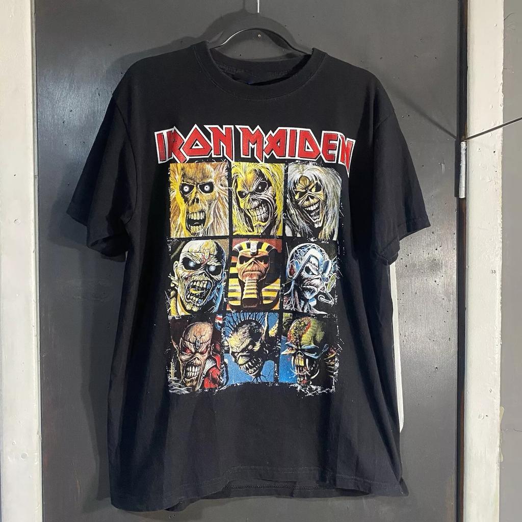 Summer New Vintage Y2K Iron Hiphop Oversized Men T-Shirt  Crew Neck for Fan 100% Cotton Graphic T-shirt Unisex Oversize Tops