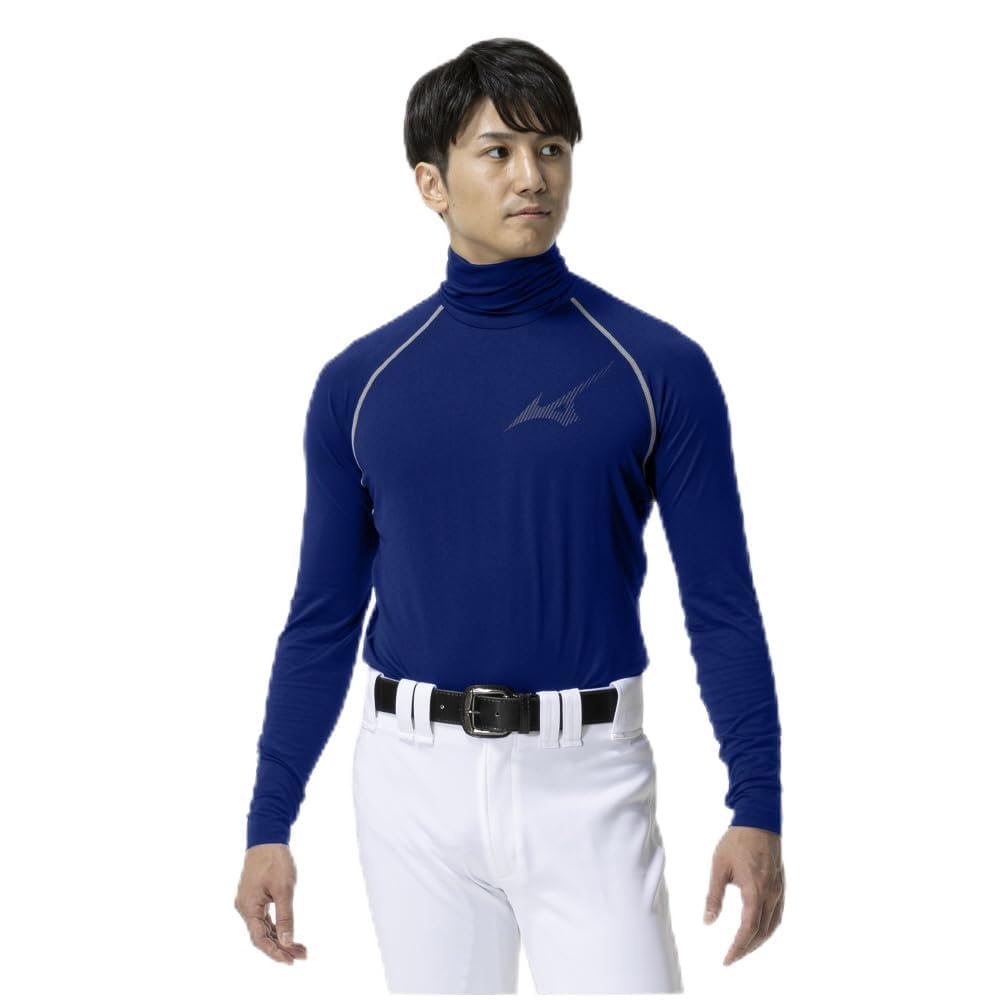 

Mizuno Baseball Undershirt, Fleece-Lined, Turtleneck, Long Sleeve, Size M, Pastel Navy, 12JABQ85, Directly Available at Directly Managed Stores