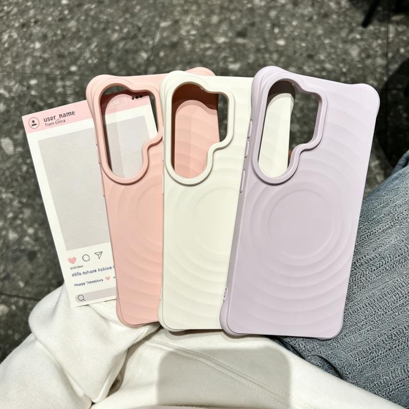 Original Liquid Water Ripple Magnetic Silicone Case For Samsung Galaxy S26 S25 S24 S23 Ultra Plus For Magsafe Charging Cover