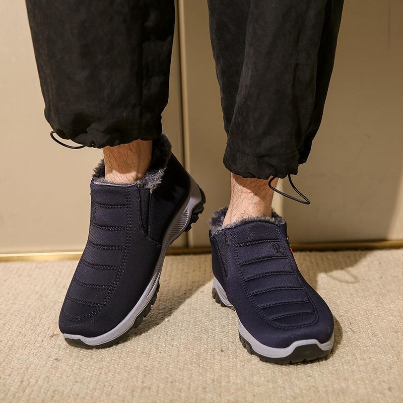 Winter new old Beijing cloth shoes men's shoes piled thickened non-slip warm comfortable snow boots waterproof cotton shoes men's
