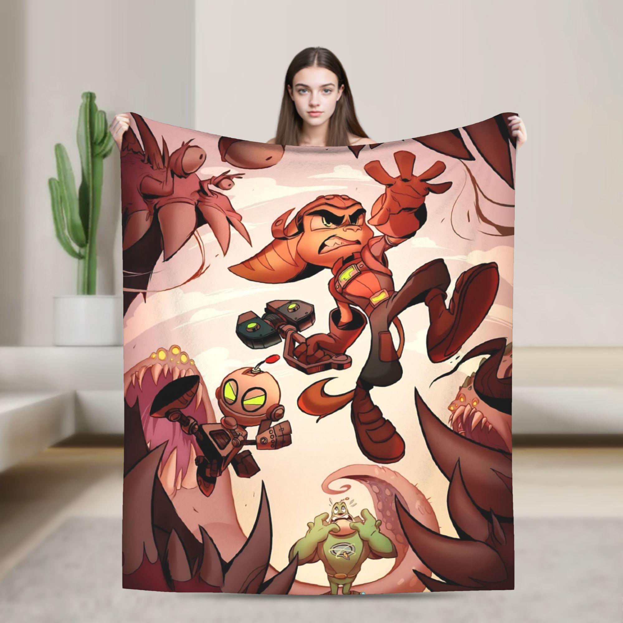 

Ratchets And Clanks Blanket Quality Super Warm Bedding Throws Winter Students Couch Bed Funny Bedspread 75x90cm