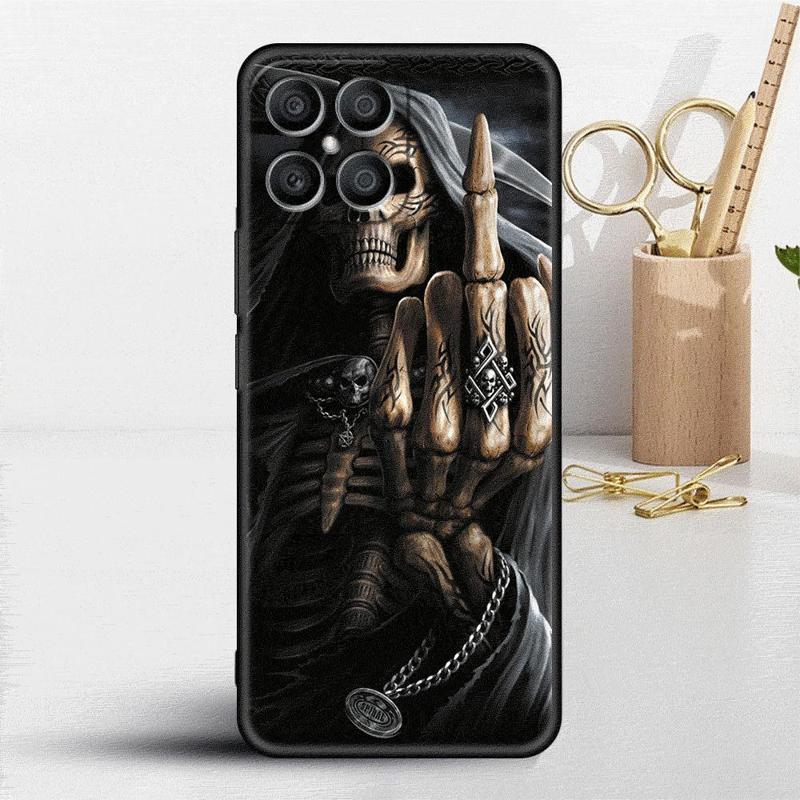 Retro Skull Butterfly Case For Honor X8 X8a 90 X9a 8X 70 50 20 Magic5 Pro 9X P60 P50 Black Soft Phone Funda